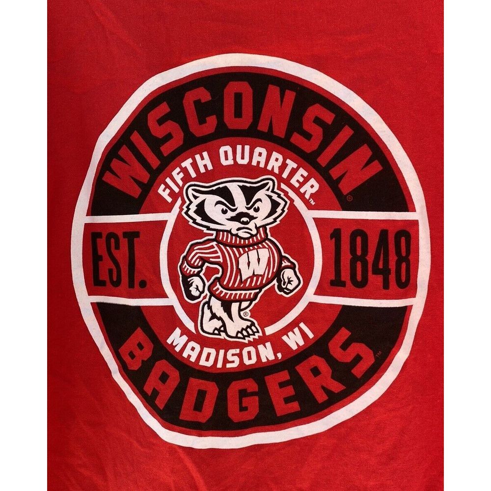 Wisconsin Badgers Double Sided Long Sleeve T Shirt Size‎ L Russell Athletics - Picture 6 of 6